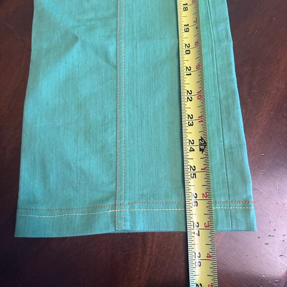 Ekuro She Say Jeans retro flare pants green hippie Size Medium - Picture 11 of 12